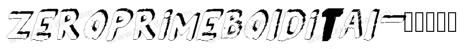 zeroprimeboldital字体转换