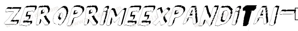 zeroprimeexpandital字体转换