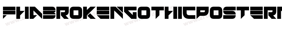 Fhabrokengothicposternc-07YP字体转换