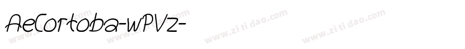 AeCortoba-wPVz字体转换 AeCortoba-wPVz字体转换