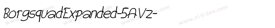 BorgsquadExpanded-5AVz字体转换