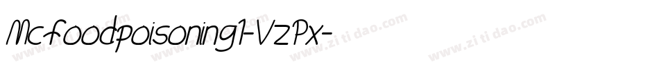 Mcfoodpoisoning1-VzPx字体转换