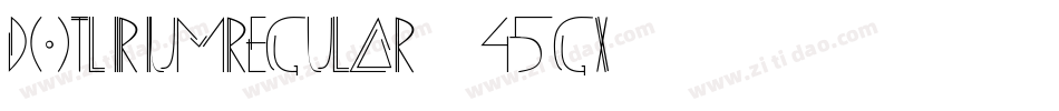 DotliriumRegular-45Gx字体转换