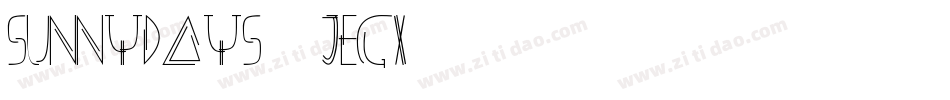 Sunnydays-JEGx字体转换