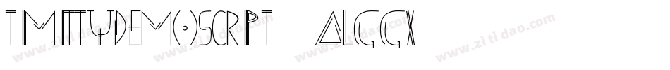 TimittyDemoScript-ALGGx字体转换