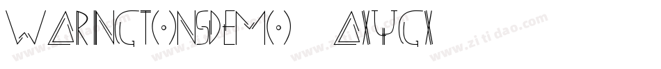 WaringtonsDemo-axYGx字体转换
