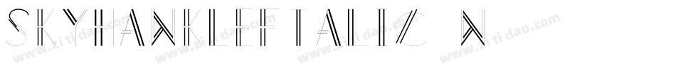 SkyhawkLeftalic-w056字体转换