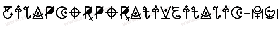 ZilapCorporativeItalic-mGmv字体转换