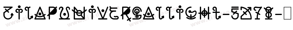 ZilapUniversalLight-5D78字体转换
