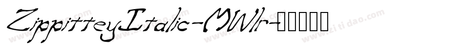 ZippitteyItalic-MWlr字体转换