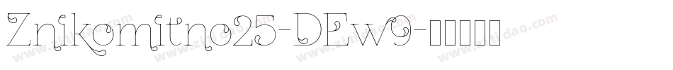 Znikomitno25-DEw9字体转换