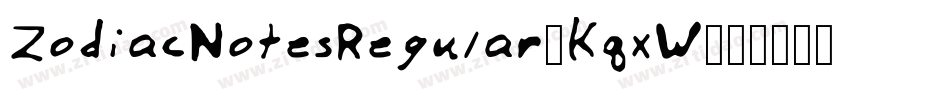 ZodiacNotesRegular-KqxW字体转换