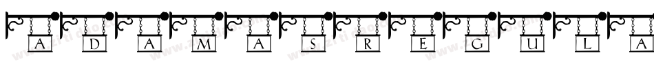 AdamasRegular-aM4g字体转换