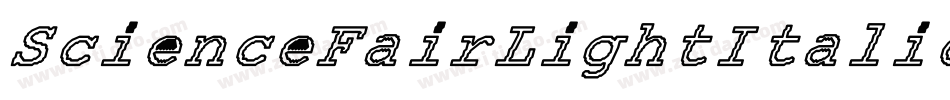ScienceFairLightItalic-jApl字体转换