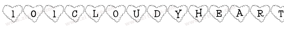 101CloudyHeartz-B08B字体转换