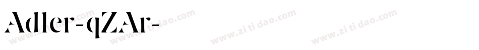 Adler-qZAr字体转换
