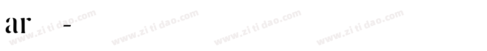 ar字体字体转换
