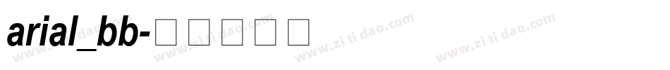 arial_bb字体转换