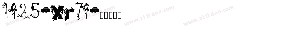 1925-Xr79字体转换