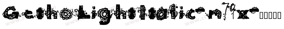 GethoLightItalic-m79x字体转换