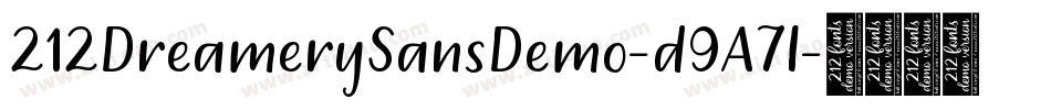 212DreamerySansDemo-d9A7l字体转换