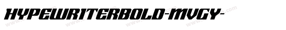 HypewriterBold-MVgY字体转换
