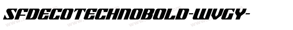 SfDecotechnoBold-WVgY字体转换