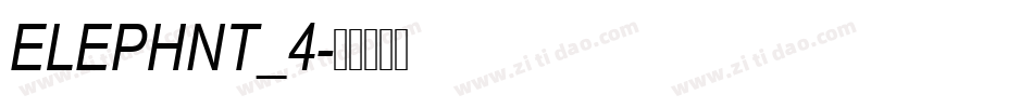 ELEPHNT_4字体转换