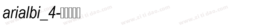 arialbi_4字体转换