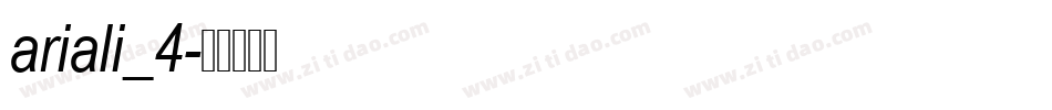 ariali_4字体转换