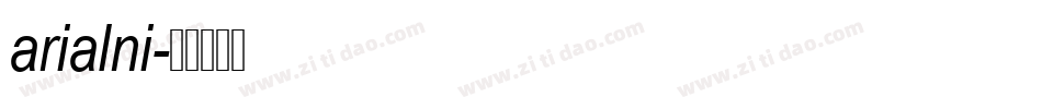 arialni字体转换