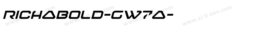 RichaBold-GW7a字体转换