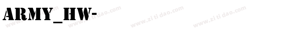 army_hw字体转换