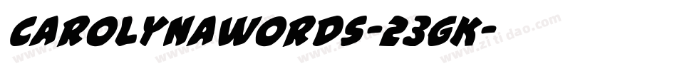 Carolynawords-23gK字体转换