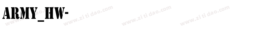 army_hw字体转换