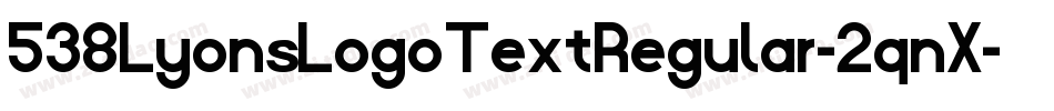 538LyonsLogoTextRegular-2qnX字体转换