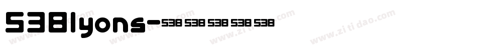 538lyons字体转换