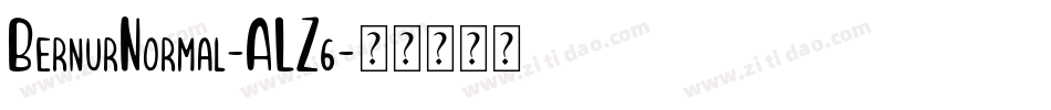 BernurNormal-ALZ6字体转换