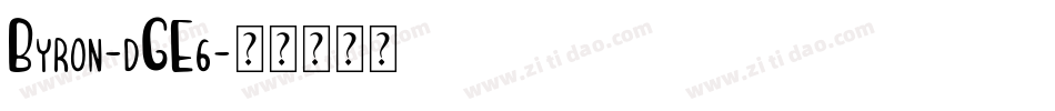 Byron-dGE6字体转换