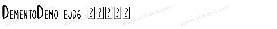 DementoDemo-ejd6字体转换