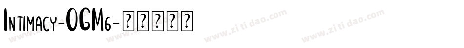 Intimacy-OGM6字体转换