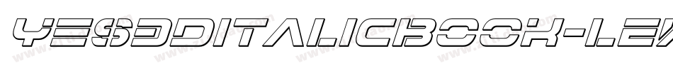 Yes3DitalicBook-lEww字体转换