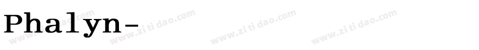 Phalyn字体转换