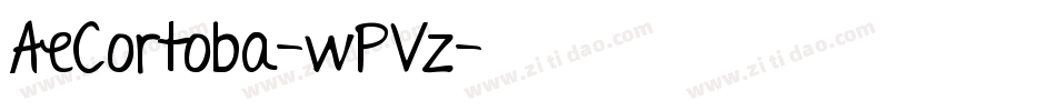 AeCortoba-wPVz字体转换 AeCortoba-wPVz字体转换