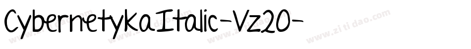 CybernetykaItalic-Vz20字体转换