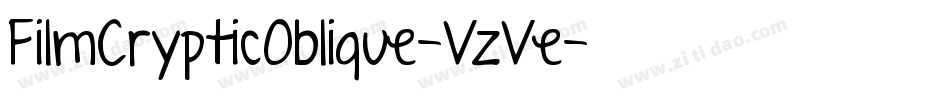 FilmCrypticOblique-VzVe字体转换
