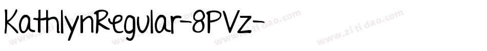 KathlynRegular-8PVz字体转换
