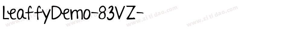 LeaffyDemo-83VZ字体转换
