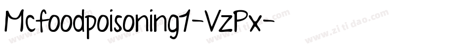 Mcfoodpoisoning1-VzPx字体转换