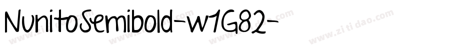 NunitoSemibold-w1G82字体转换
